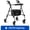 Smokey Blue, variant on Medline Rolling Walker, Rollator with Seat and 6-In Wheels, Lightweight, Black, 250-lb Capacity, Aluminum