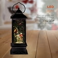 thumbnail image 5 of Alpine Corporation Lantern Snowman Snow Globe with LED Light, Brushed Black, 5 of 12