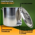 thumbnail image 4 of Martin Stainless Steel Stock Pot - 46.5 Quart (44L) Large Stockpot with Lid; Heavy-Duty Cookware for Commercial Kitckens and Outdoor Cooking, 4 of 6