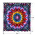 thumbnail image 5 of Colorful Tie Dye Floral Mandala Pattern Shower Curtain 72"x72" ,Bathroom Decorative Shower Curtains Set with 12 Hooks,Modern Waterproof Washable Shower Curtain, 5 of 6