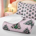 thumbnail image 4 of Manfei Rustic Christmas Candle Bed Spread Queen,Winter Holiday Queen Coverlet Set,3-Piece,1 Quilt and 2 Pillowcases, 4 of 7
