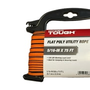 Hyper Tough 5/16 inch x 75 feet Polyester Flat Utility Rapid Rope