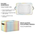 thumbnail image 2 of Pastel Background with Stripes Foldable Storage Basket,Canvas Fabric Foldable Storage Bins with Handles Open Home Storage Bins Boxes for Toy Book Shelf Closet Baskets, 2 of 8