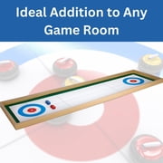 Tabletop Curling Game - Games for Elderly - Desktop, Dining Table Games for Adults Table Top Indoor Curling Game 45-inch Wooden Curling Board Game, Ideal Indoor Games for Adults, Families, Children