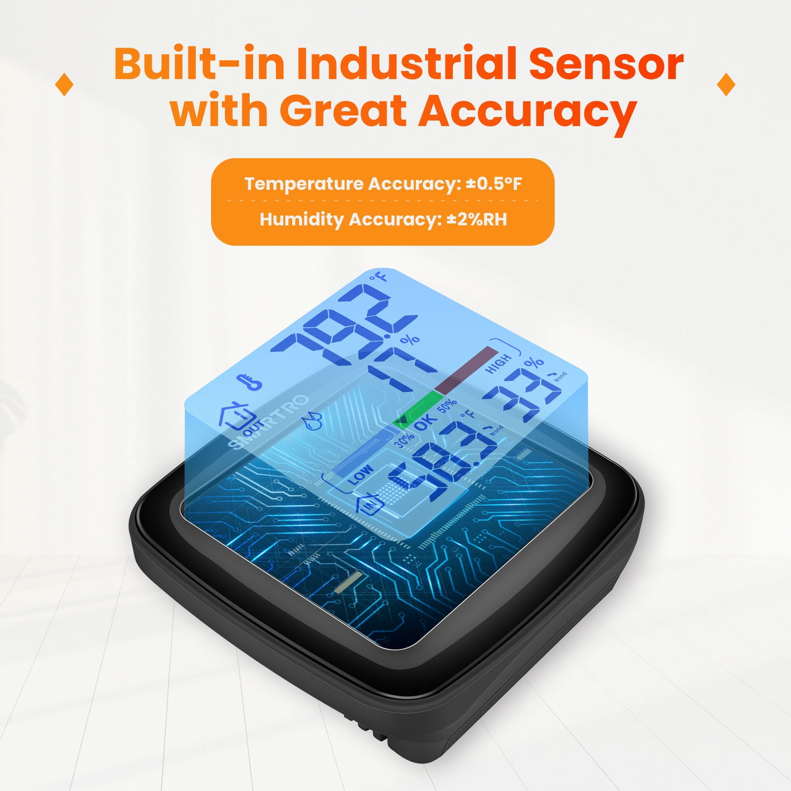 SMARTRO SC92 Professional Digital Wireless Indoor Outdoor Thermohygrometer