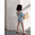 thumbnail image 5 of Princess Style Girls 1PC Shiny Mermaid Swimsuit, Ruffle Backless Short Sleeve Swimsuit Beach Holiday Pool Bathing Swimming Suits, 5 of 5