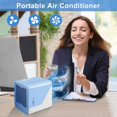 thumbnail image 2 of Portable Air Conditioner Personal Air Cooler with 3-Speeds Mini Air Conditioner with LED Light Desktop Cooling Fan with Handle Suitable for Room Office, 2 of 7