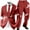 ZA Red, variant on Funny Christmas Suits for Men 2 Piece Classic Fit One Button Xmas Jacket Blazer And Pant Set Elegant Slim Fit Winter Festive Party Christmas Suit