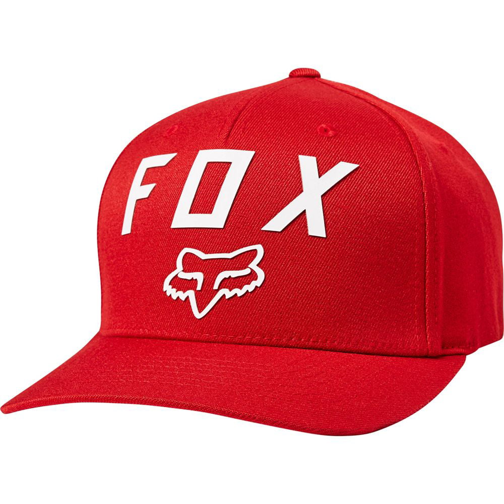Hat (Large/X-Large) Men\'s Fit Number Chili Racing Flex Red Cap - Fox 2