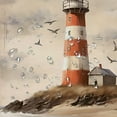 thumbnail image 5 of Pratyus Birds Wall American Scene Painting Shower Curtain Set with Hooks Chic Modern Bathroom Decor Cloth Fabric 100% Polyester Fiber 69x72, 5 of 7