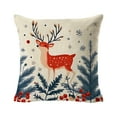 thumbnail image 2 of Seyotauo Winter Christmas Pillow Covers 18x18 Inch Blue Xmas Tree Decorative Throw Pillowcases Outdoor Holiday Seasonal Farmhouse Cushion Cases Decor for Sofa Couch Bed, 2 of 6