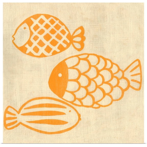 Great BIG Canvas | Rolled Chariklia Zarris Poster Print entitled Best Friends - Fish
