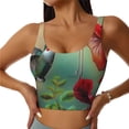 thumbnail image 2 of Lsque Hummingbird Floral Paradise Printed Women'S Sports Bra, Compression, Moisture Wicking, High-Impact Sports Bra For Women,Supportive sports bra-X-Large, 2 of 9