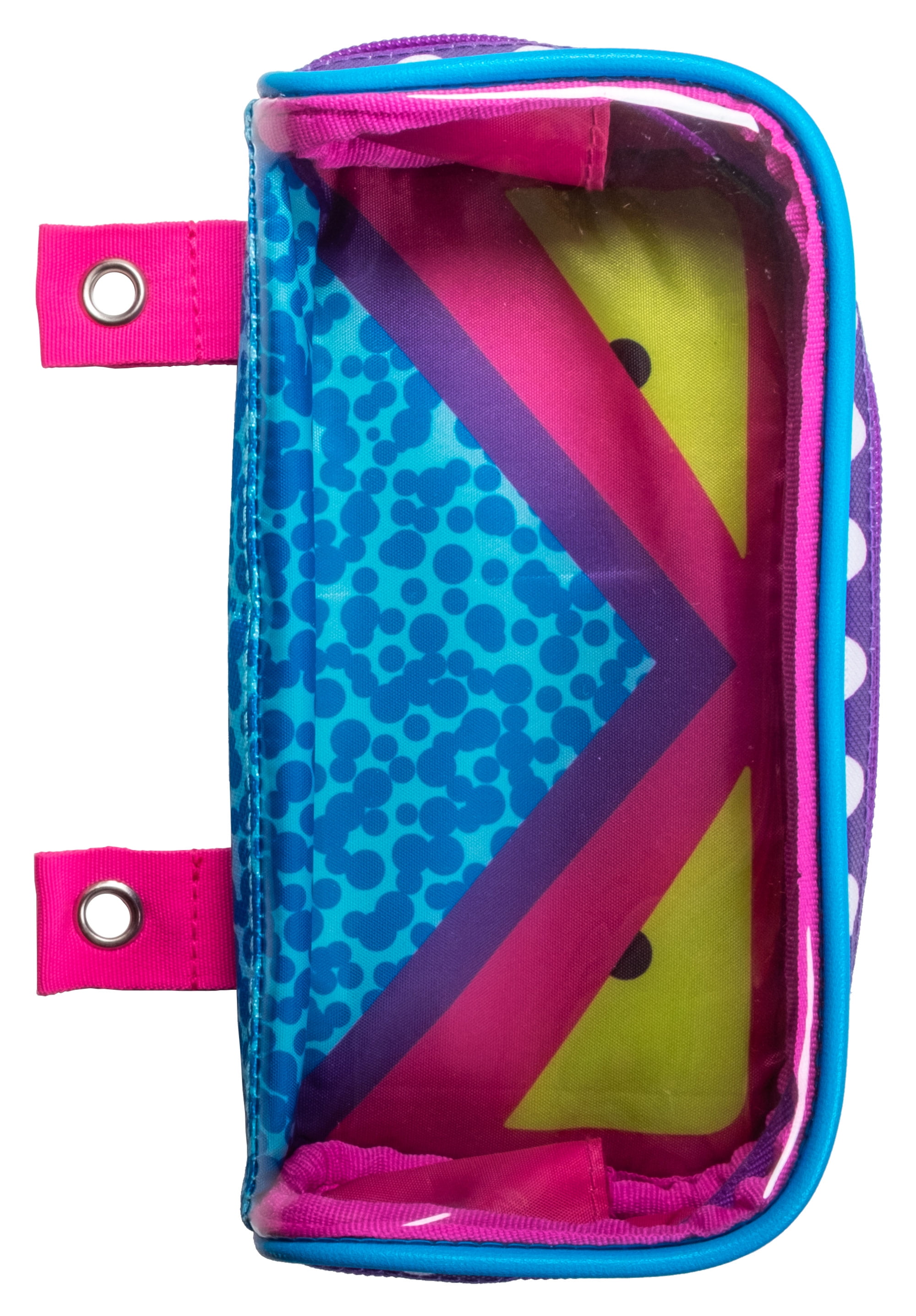 Case It, Monster Red and Blue, Clear Pencil Case, Magneta, PLP-150-CLR-ME