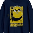 thumbnail image 2 of Sakamoto Days Taro & Kanji Adult Navy Crew Neck Long Sleeve Sweatshirt-Large, 2 of 2