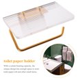 thumbnail image 3 of 2 PCS Toilet Tissue Shelves Wall Mounted Toilet Phone Holders Toilet Paper Holder Roll Holder Aluminum Alloy Acrylic, 3 of 6