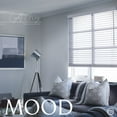 thumbnail image 2 of MOOD Architectural 2.5" Faux Wood Window Blinds | driftwood gray 2.5 inch Grey wooden blinds | 39.5 inch wide blinds for windows | Custom Made Cordless Blackout | Light Grey | 39.5" Wide x 72" Tall, 2 of 6
