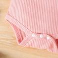 thumbnail image 7 of UngA Baby Girl Clothes Summer Outfit Short Sleeve Overalls Suspender Infant Girls Shorts Set Newborn Baby Clothing 6-12 Months,Pink, 7 of 7