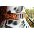 thumbnail image 2 of Medium 17''- 21''  Dog Puppy Serape Beaded Genuine Padded Leather Collar 60191, 2 of 5