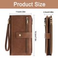 thumbnail image 5 of Beltzy Wallets for Women RFID Blocking Leather Ladies Wallet Large Capacity Double Zip Wristlet Clutch | Credit Card Holder Phone Purse, 5 of 8