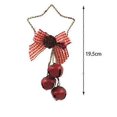 thumbnail image 3 of 2pcs Christmas Pine Pinecones Jingle Bell and Buffalo Check Bow Door Hanger Wall Hanger Ornaments Retro Widget, 3 of 3