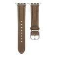 thumbnail image 3 of Slim Leather Band Compatible with Apple Watch 38/40/41/42mm(S10),for Women Men,Quadrate&Round Arc Buckle Deaign,Lychee Leather Adjustable Classic Watch Band Strap Bracelet,Coffee, 3 of 7