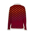 thumbnail image 4 of QUNYINEY Fall Shirts Women Polka Dot Long Sleeve Tops Lightweight Faux Fur Trim Crew Neck Pullover Loose Fit Women Graphic Tees, 4 of 5