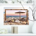 thumbnail image 1 of Effet Encadré Siège de Plage - Impression sur Toile de Bord de Mer, 1 of 3