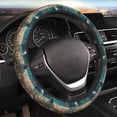 thumbnail image 3 of Lsque Astronaut Flower Field Ultra Soft Car Steering Wheel Cover for Women, Standard 15 inch Size for Truck Van SUV Auto, 3 of 8