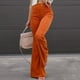 thumbnail image 3 of Pantalones Acampanados De Talle Alto Para Mujer, Diseño De Bolsillos Color Puro Pantalones Acampanados Con Parte Inferior De Campana Para Mujer Otoño Invierno Para Uso Diario ANGGREK  No, 3 of 7