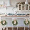 thumbnail image 5 of 6 Pcs 10.6 Inch Mini Christmas Cabinet Wreath Set, Artificial Norfolk Pine Wreaths with Red Berries & Soft Muted Khaki Bow, Greenery Hanging Decor for Kitchen Window Wall Porch Warm Neutral Xmas, 5 of 5