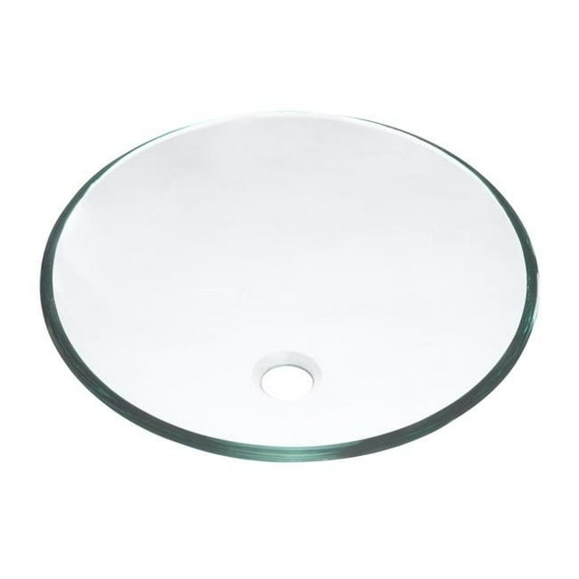 SFC Center SGE05004-1-C Évier de Cuisine Rond en Verre Artistique - Transparent