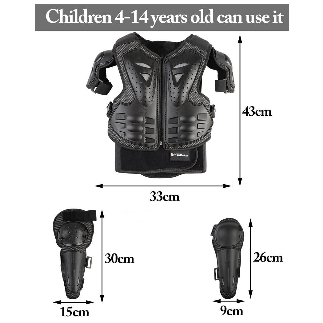5PCS Kid's Protective Gear Set Breathable Knee Pad Elbow Pad Chest Protector