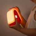 thumbnail image 4 of Luz de noche para casa de nieve para niños, luz de noche recargable de silicona para bebé, lámpara táctil ajustable de 3.ª marcha, 4 of 4