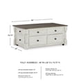 thumbnail image 7 of Signature Design by Ashley Casual Havalance Lift-Top Coffee Table, White/Gray, 7 of 7