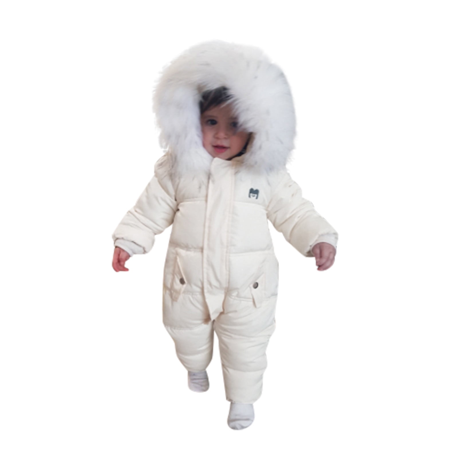 Baby Girls Boys Sweater Coat Winter Thick Warm Hooded Coat Jacket Jumpsuit Snowsuit Playsuit Romper Snow Wear 6-9 Months