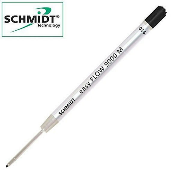 Schmidt Easy Flow 9000 Hybrid Ballpoint Refill - Black, Medium, 1 Pack
