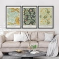 thumbnail image 3 of PixonSign Framed Canvas Print Wall Art Set William Morris Flower Tapestry Posters Nature Wilderness Illustrations Modern Art Decorative Floral Botanical Minimal Calm for Bedroom - 16"x24"x3 Black, 3 of 5