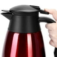 thumbnail image 6 of Flantor 2L Thermal Coffee Carafe Insulated Stainless Steel Double Wall Vacuum Thermos Thermal Flask Coffee Dispenser Keeping Coffee Water and Tea Hot 12 Hours Cold 24 Hours Red, 6 of 7