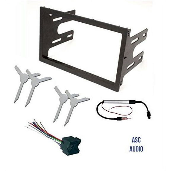 ASC Audio Car Stereo Dash Kit, Wire Harness, Antenna Adapter, and Radio Remove Tool for installing a Double Din Radio for VW Volkswagen- 2003 2004 Jetta, 2003-2006 Golf, 2003-2005 Passat