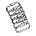 thumbnail image 4 of Mosquetón Clip Mosquetón Llavero Mosquetón De Bloqueo Mosquetón De Aluminio Forma De D Hebilla Paquete Llavero Clip Resorte Clip Llavero Clip Gancho Tornillo Puerta Hebilla Gris 6Pcs 1Pc matsuzay HA024323-02, 4 of 7