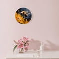 thumbnail image 3 of ATEDEANEI 12" Wall Clock Battery Operated Silent Non Ticking Oil Painting Bee Beautiful Pattern, 3 of 5