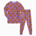 thumbnail image 5 of Futezty Halloween Kids Pajama for Girls Boys Cozy Pumpkin Themed Sleepwear O-Neck Long Sleeve T-Shirts Pants Homewear 2T-9T, 5 of 7