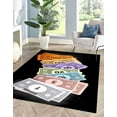 thumbnail image 2 of Gift For Her Rug, Area Rugs, Accent Rug, Board Game Rugs, Nursery Rug, Monopoly Rug, Modern Rug, Board Game Rugs, Runner Rug, Entry Rugs, 3.9'x5.9' - 120x180 cm, 2 of 8