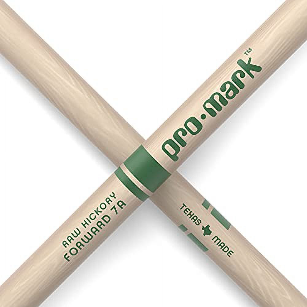 ProMark Classic Forward 7A Raw Hickory Drumsticks, Oval Wood Tip, One Pair One Pair Classic, Forward 7A - Raw, Wood Tip Raw, Wood Tip
