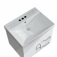 thumbnail image 3 of mueble para baño flotante victoria 24" blanco pvc con espejo botiquín y lavabo, 3 of 8