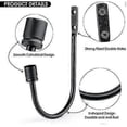 thumbnail image 2 of 2 Pieces Curtain Holdback, Metal U Shape Hook Wall Mounted Tieback Hook Drapery Accessories Decorative Curtain Drapery Holdback (black) SXQ, 2 of 2