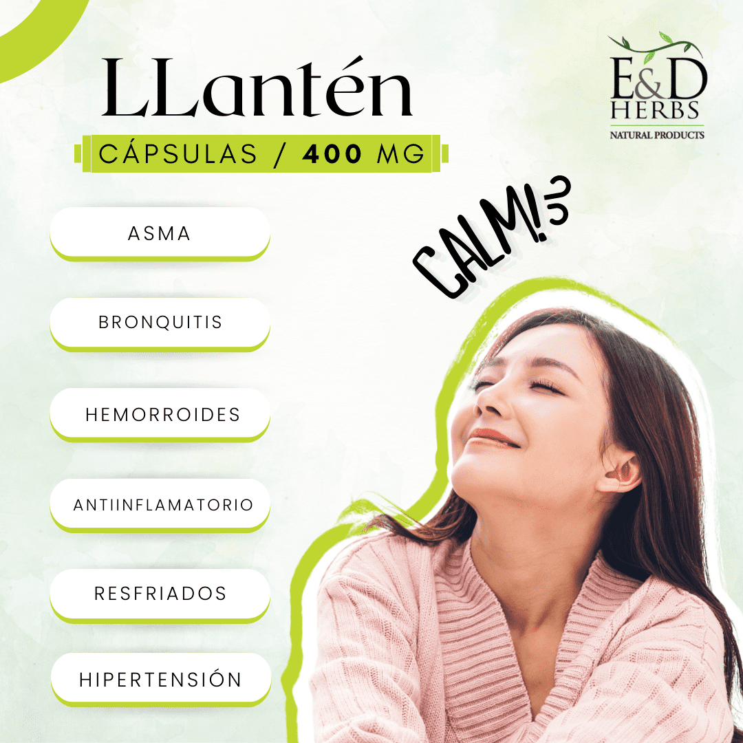 E&D Herbs 60 Plantain  Capsules of 400 MG For Detox