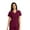 WINE, variant on One 5105 Women's V-Neck Scrub Top Granite 2XL