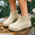 thumbnail image 2 of Women's Short Ankle Rain Boots Waterproof Non Slip PVC Rubber Slip On Garden Shoes, 2 of 6